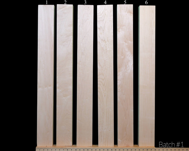 Maple Guitar Neck Blank for Acoustic Guitar / Banjo / Bass, 1.85" x 4" x 36" [Batch #1]
