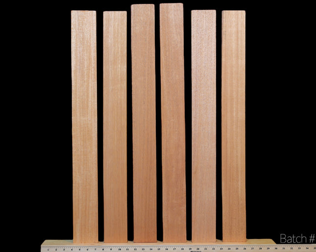 6-PACK Honduran Mahogany Guitar Neck Blanks, 1" x 3" x 30" [Batch #3]