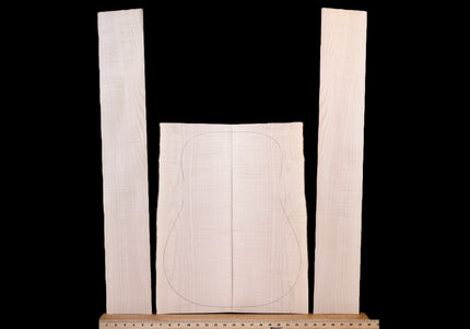 Flamed Big Leaf Maple Acoustic Guitar Back and Sides, Dreadnought (#WT514)