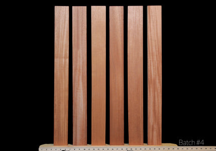 6-PACK Honduran Mahogany Guitar Neck Blanks, 1" x 3" x 30" [Batch #4]