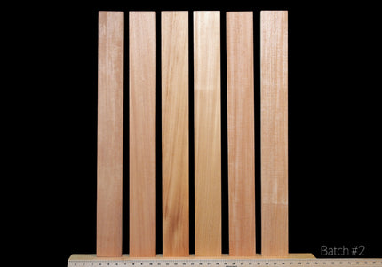 6-PACK Honduran Mahogany Guitar Neck Blanks, 1" x 3" x 30" [Batch #2]