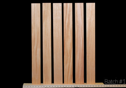 6-PACK Honduran Mahogany Guitar Neck Blanks, 1" x 3" x 30" [Batch #1]
