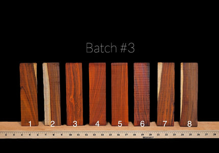 Cocobolo Acoustic Guitar Bridge Blanks | Batch #3