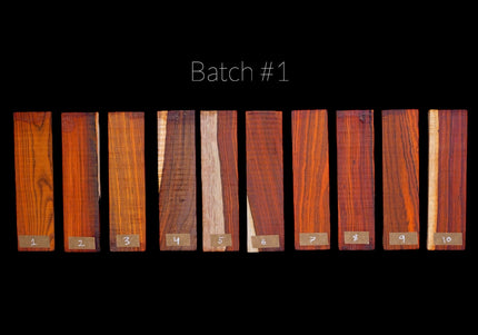 Cocobolo Acoustic Guitar Bridge Blanks | Batch #1