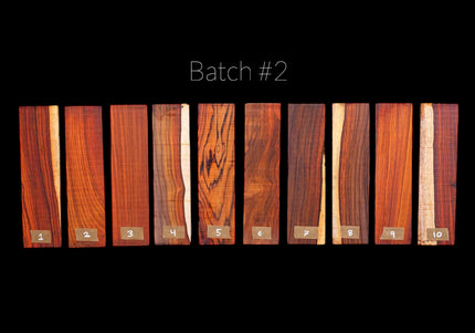 Cocobolo Acoustic Guitar Bridge Blanks | Batch #2