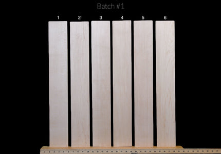 Maple Guitar Neck Blanks, AAA, 13/16" x 3-7/8" x 27", Batch #1