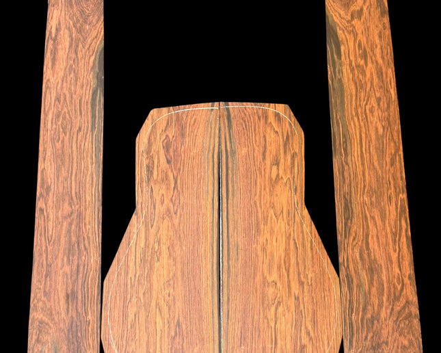 Brazilian Rosewood Acoustic Guitar Back and Sides for Dreadnought, 180+ years old (#WT603)