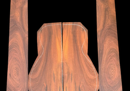 Brazilian Rosewood Acoustic Guitar Back and Sides for OM (#WTB-7105)
