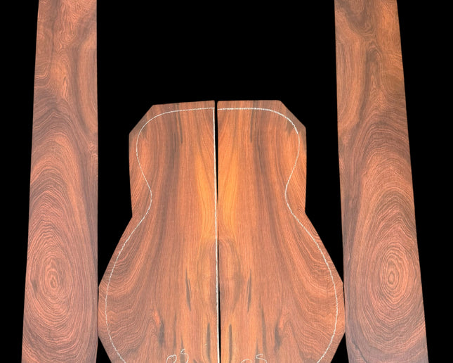 Brazilian Rosewood Acoustic Guitar Back and Sides for OM (#WTB-7105)