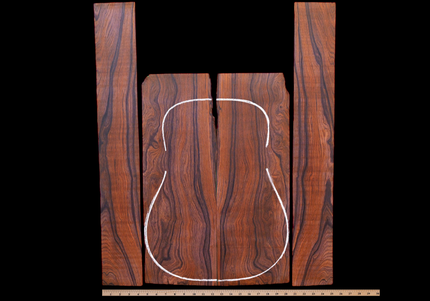 Cocobolo Acoustic Guitar Back & Sides, Dreadnought / OM / Classical (#WT322)